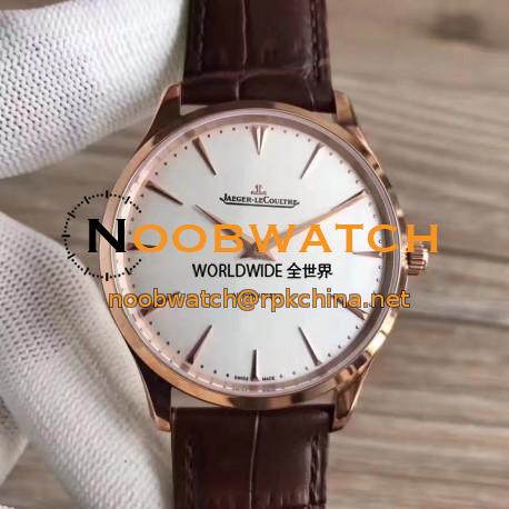 Replica Jaeger-LeCoultre Master Ultra Thin 41 1332511 N Rose Gold Silver Dial M9015