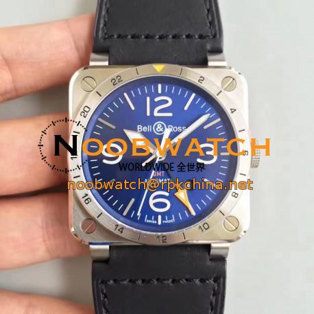 Replica Bell & Ross BR 03-93 GMT ZF Stainless Steel Blue Dial M9015