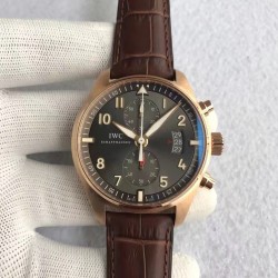 Replica IWC Pilot Spitfire Chronograph IW387803 ZF Rose Gold Anthracite Dial Swiss 7750