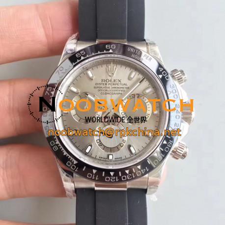 Replica Rolex Daytona Cosmograph 116519LN JH Stainless Steel Grey Dial Swiss 4130 Run 6@SEC