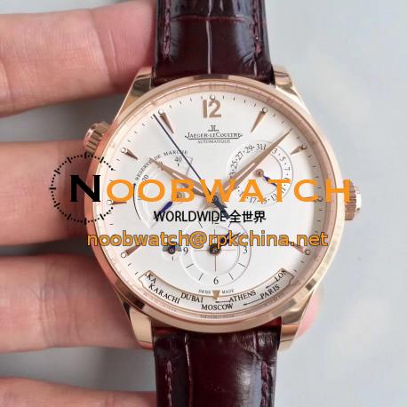 Replica Jaeger-LeCoultre Master Geographic Gold 1422521 BF Rose Gold Silver Dial Swiss Caliber 939A/1