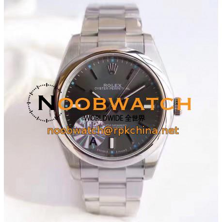 Replica Rolex Oyster Perpetual 39 114300 JF Stainless Steel Anthracite Dial Swiss 3132