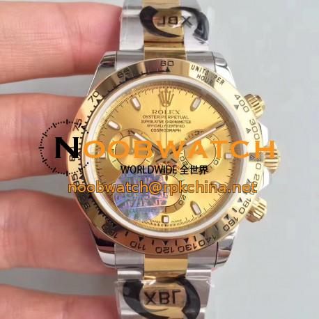 Replica Rolex Daytona Cosmograph 116503 JF Stainless Steel & Yellow Gold Champagne Dial Swiss 7750 Run 6@SEC