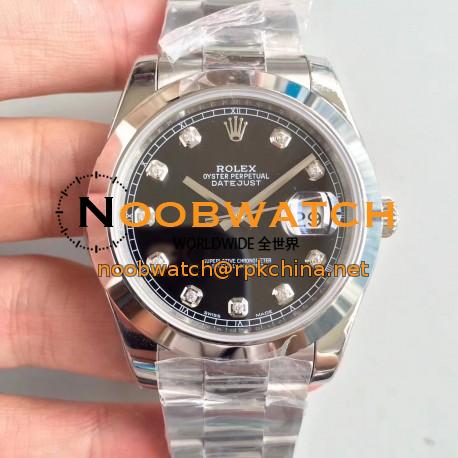 Replica Rolex Datejust II 126300 41MM N Stainless Steel Black Dial Swiss 3235