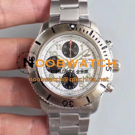 Replica Breitling Superocean Chronograph Steelfish A13341C3.G782.162A GF Stainless Steel White Dial Swiss 7750