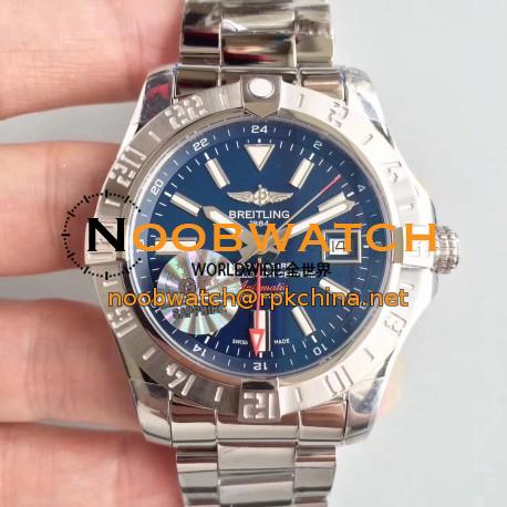 Replica Breitling Avenger II GMT A3239011-C872SS GF Stainless Steel Blue Dial Swiss 2836-2