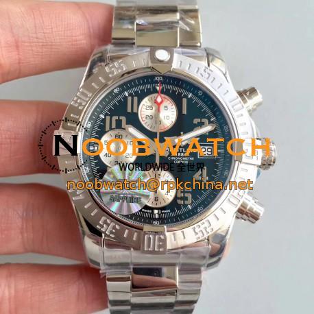 Replica Breitling Avenger II Automatic Chronograph A1338111/BC33SS GF Stainless Steel Black Dial Swiss 7750