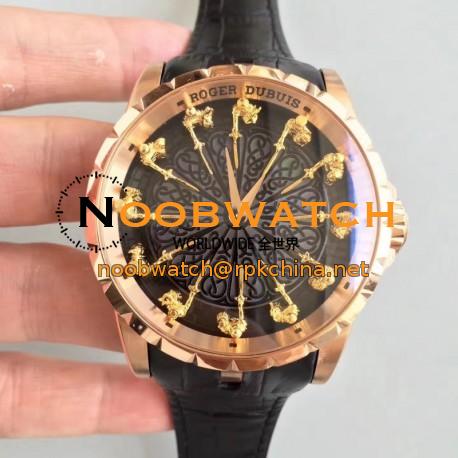 Replica Roger Dubuis Excalibur Knights Of The Round Table II RDDBEX0511 N Rose Gold Black Dial M6T15