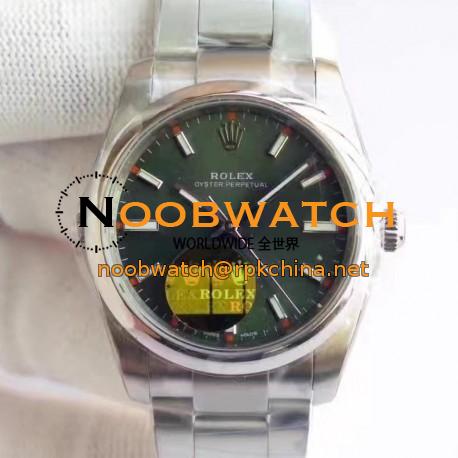 Replica Rolex Oyster Perpetual 39 114300 2018 UB Stainless Steel Green Dial Swiss 2836-2