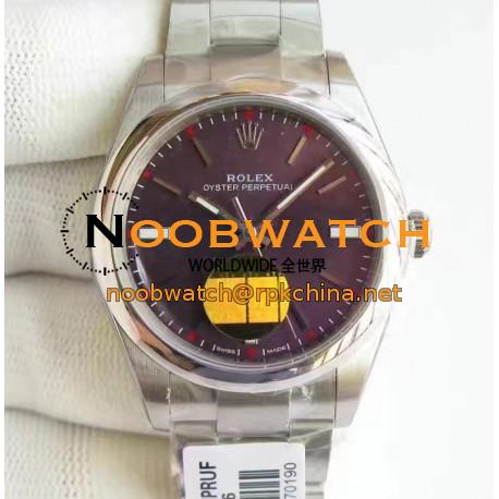 Replica Rolex Oyster Perpetual 39 114300 2018 UB Stainless Steel Red Dial Swiss 2836-2