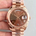 Replica Rolex Day-Date 40 228235 40MM AR Stainless Steel 904L With 18K Rose Gold Wrapped Chocolate Dial Swiss 3255