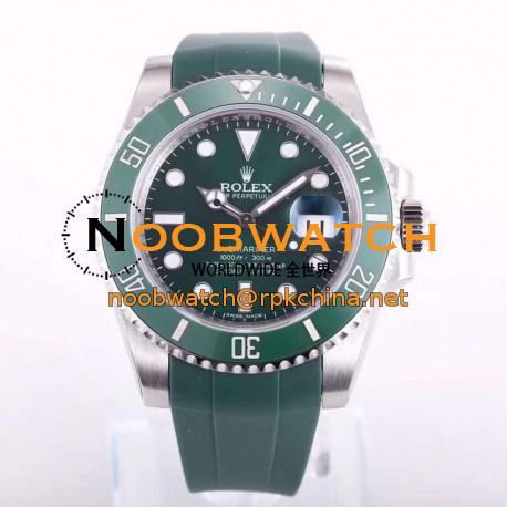 Replica Rolex Submariner Date 116610LV OR Stainless Steel Green Dial Swiss 2836-2