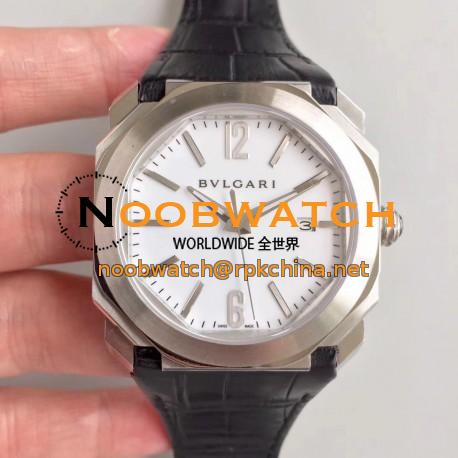Replica Bvlgari Octo Solotempo 101964 JL Stainless Steel White Dial Swiss BVL193