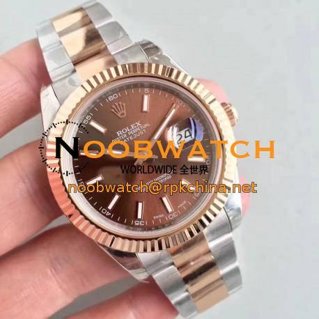 Replica Rolex Datejust II 116333 41MM EW Stainless Steel & Rose Gold Chocolate Dial Swiss 3136