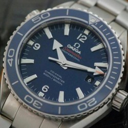 Replica Omega Seamaster Planet Ocean 45MM Stainless Steel Blue Dial Swiss 8500