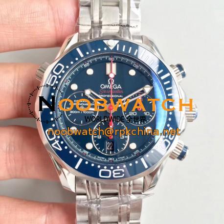 Replica Omega Seamaster Diver 300M Co-Axial Chronograph 44MM 212.30.44.50.03.001 OM Stainless Steel Blue Dial Swiss 7753