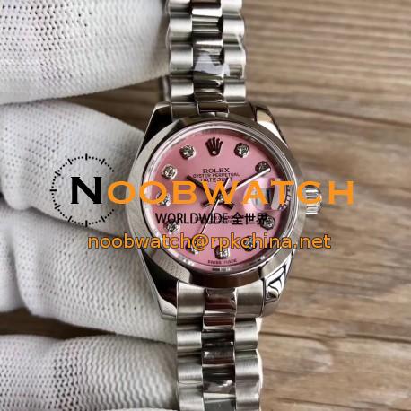 Replica Rolex Lady Datejust 28 279160 28MM WF Stainless Steel Pink Mother Of Pearl Dial Swiss 2671