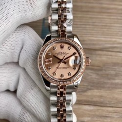 Replica Rolex Lady Datejust 28 279381RBR 28MM WF Stainless Steel & Rose Gold Rose Gold Dial Swiss 2671