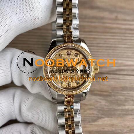 Replica Rolex Lady Datejust 28 279383BR 28MM WF Stainless Steel & Yellow Gold Rolex Dial Swiss 2671