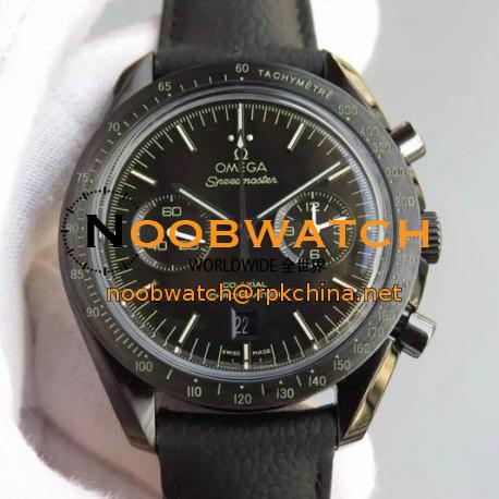 Replica Omega Speedmaster Professional Moonwatch Chronograph PVD Black Dial Swiss 9300