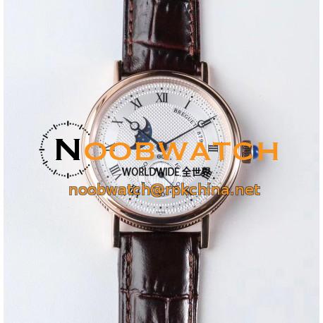 Replica Breguet Classique Moonphase 4396 GXG Rose Gold Silver Dial Swiss 5165R