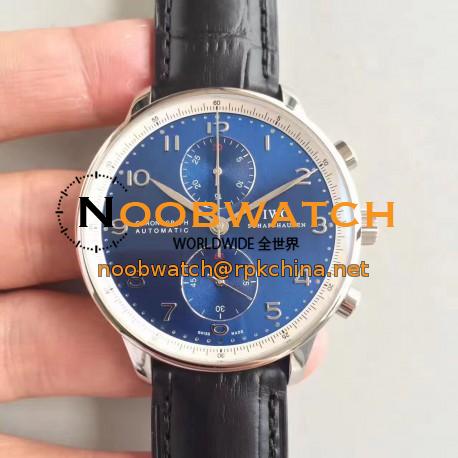 Replica IWC Portugieser Chronograph Laureus Sport for Good Foundation IW371432 ZF Stainless Steel Blue Dial Swiss 7750