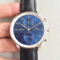 Replica IWC Portugieser Chronograph Laureus Sport for Good Foundation IW371432 ZF Stainless Steel Blue Dial Swiss 7750