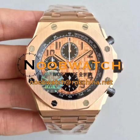 Replica Audemars Piguet Royal Oak Offshore 26470OR.OO.1000OR.01 JF V2 Rose Gold Gold Dial Swiss 3126