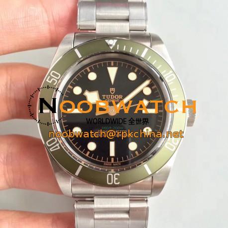 Replica Tudor Heritage Black Bay Green Harrods Special Edition 79230G ZF Stainless Steel Black Dial Swiss 2824-2