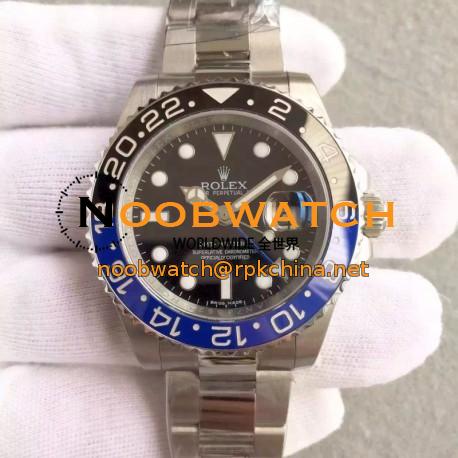 Replica Rolex GMT-Master II 116710BLNR Batman V8 Stainless Steel Black Dial Swiss 2836-2