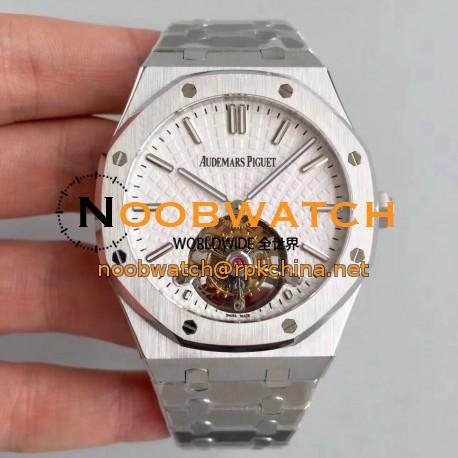 Replica Audemars Piguet Royal Oak Tourbillon Extra Thin 26522 R8 Stainless Steel White Dial Swiss 2924