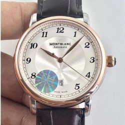 Replica Montblanc Star Legacy Automatic 42MM 117576 TH Stainless Steel & Rose Gold Silver Dial Swiss MB 24.01