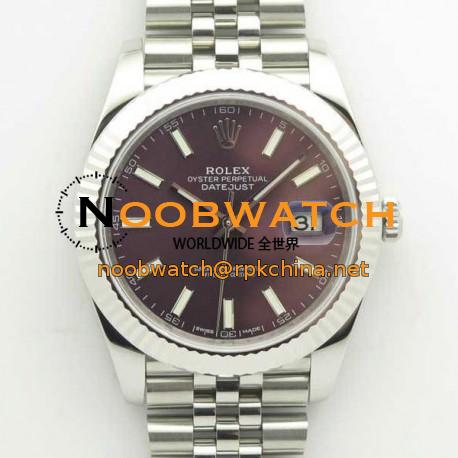 Replica Rolex Datejust II 126334 41MM N Stainless Steel Purple Dial Swiss 3235