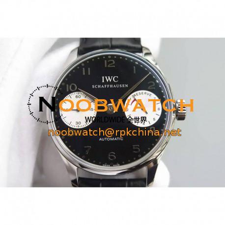 Replica IWC Portuguese IW5001 YL V3 Stainless Steel Black & White Dial Swiss 52010