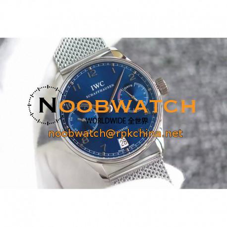 Replica IWC Portuguese IW5007 YL V3 Stainless Steel Blue Dial Swiss 52010