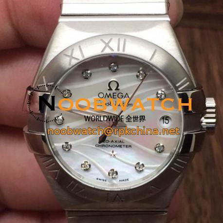 Replica Omega Constellation Double Eagle Lady 27MM Stainless Steel Pearl Dial Swiss 8520