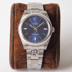 Replica Rolex Oyster Perpetual 39 114300 AR Stainless Steel 904L Blue Dial Swiss 3132