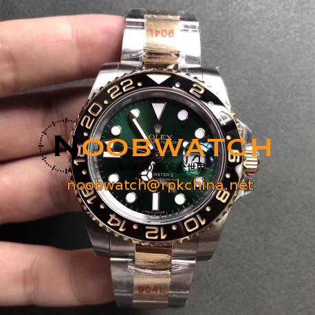 Replica Rolex GMT-Master II 116713 GM Stainless Steel 904L & Yellow Gold Green Dial Swiss 2836-2