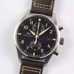 Replica IWC Pilot IW387808 Chronograph Stainless Steel Black Dial Swiss 7750