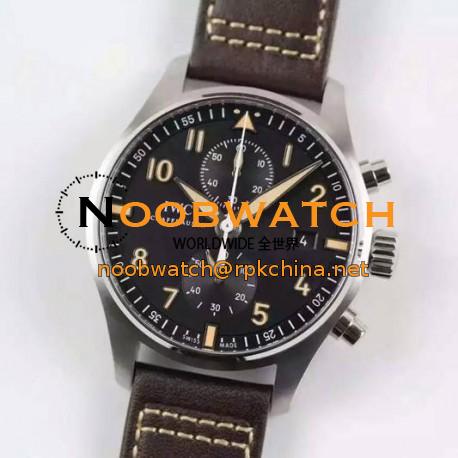 Replica IWC Pilot IW387808 Chronograph Stainless Steel Black Dial Swiss 7750