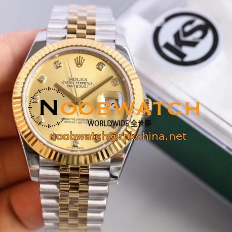 Replica Rolex Datejust II 116333 41MM KS Stainless Steel & Yellow Gold Champagne Dial Swiss 2836-2