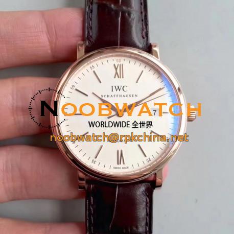 Replica IWC Portofino Automatic IW356504 MK Rose Gold White Dial Swiss 2892