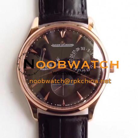 Replica Jaeger-LeCoultre Master Ultra Thin Reserve De Marche 1372520 SW Rose Gold Chocolate Dial Swiss Caliber 938A/1