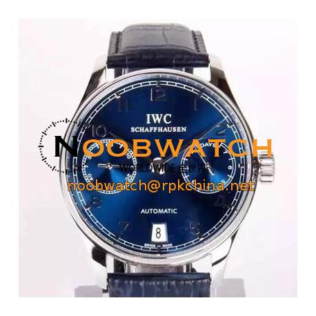 Replica IWC Portuguese IW5007 Power Reserve Stainless Steel Blue Dial Swiss IWC 52010