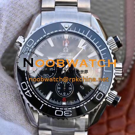 Replica Omega Seamaster Planet Ocean 600M Chronograph 232.30.46.51.01.003 Noob Stainless Steel Black Dial Swiss 7750