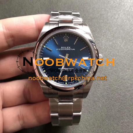 Replica Rolex Oyster Perpetual 39 114300 GM Stainless Steel 904L Blue Dial Swiss 3132