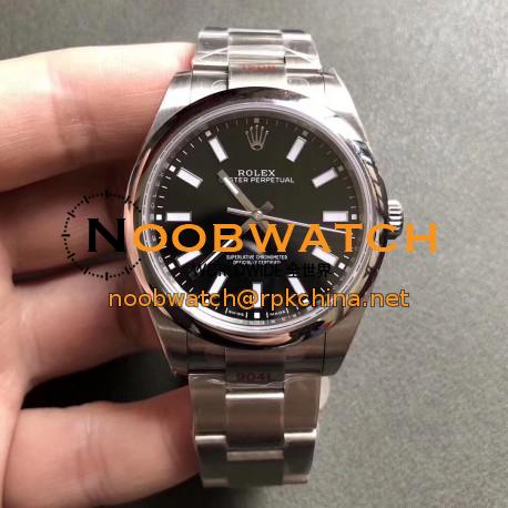 Replica Rolex Oyster Perpetual 39 114300 GM Stainless Steel 904L Black Dial Swiss 3132