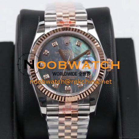 Replica Rolex Datejust 36MM 116231 GM Stainless Steel 904L & Rose Gold Grey Mother Of Pearl Dial Swiss 2824-2