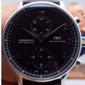 Replica IWC Portuguese IW371438 Chronograph Stainless Steel Black Dial Swiss IWC 89000