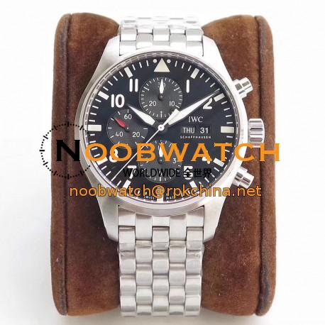 Replica IWC Pilot Chronograph IW377710 ZF Stainless Steel Black Dial Swiss 7750